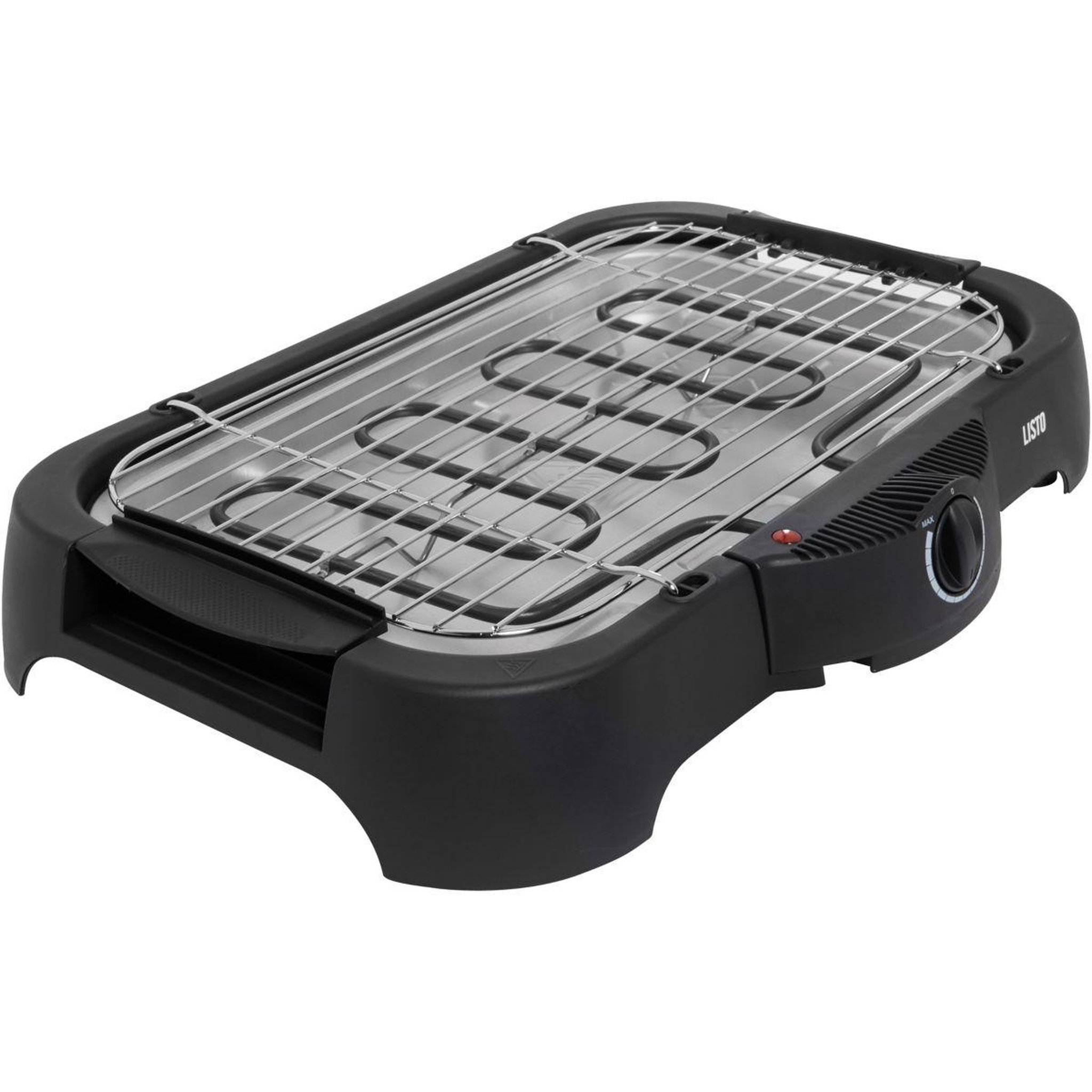 Voir la diapositive 3 : Listo Barbecue électrique bat l7 noir à poser, 40x24.5 cm