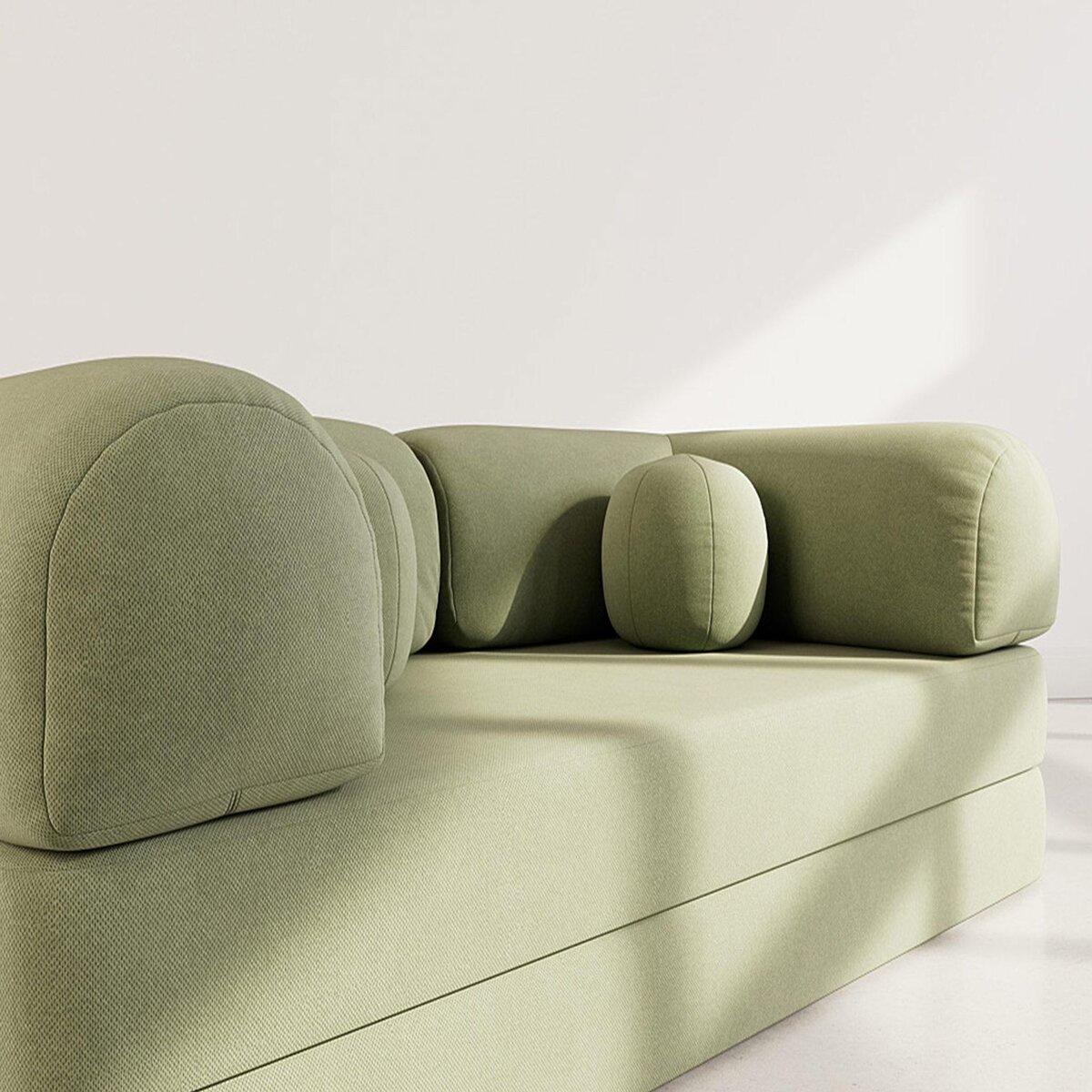 LISA DESIGN Nebula - canapé 3 places convertible en velours texturé