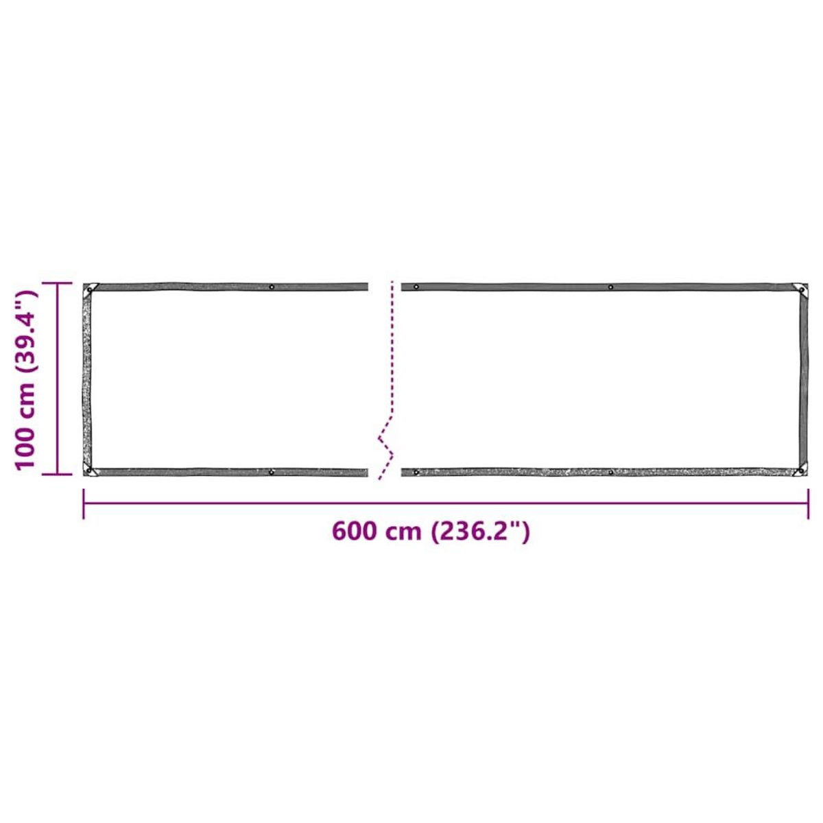 VIDAXL Bache transparente avec œillets 1x6 m polyethylene