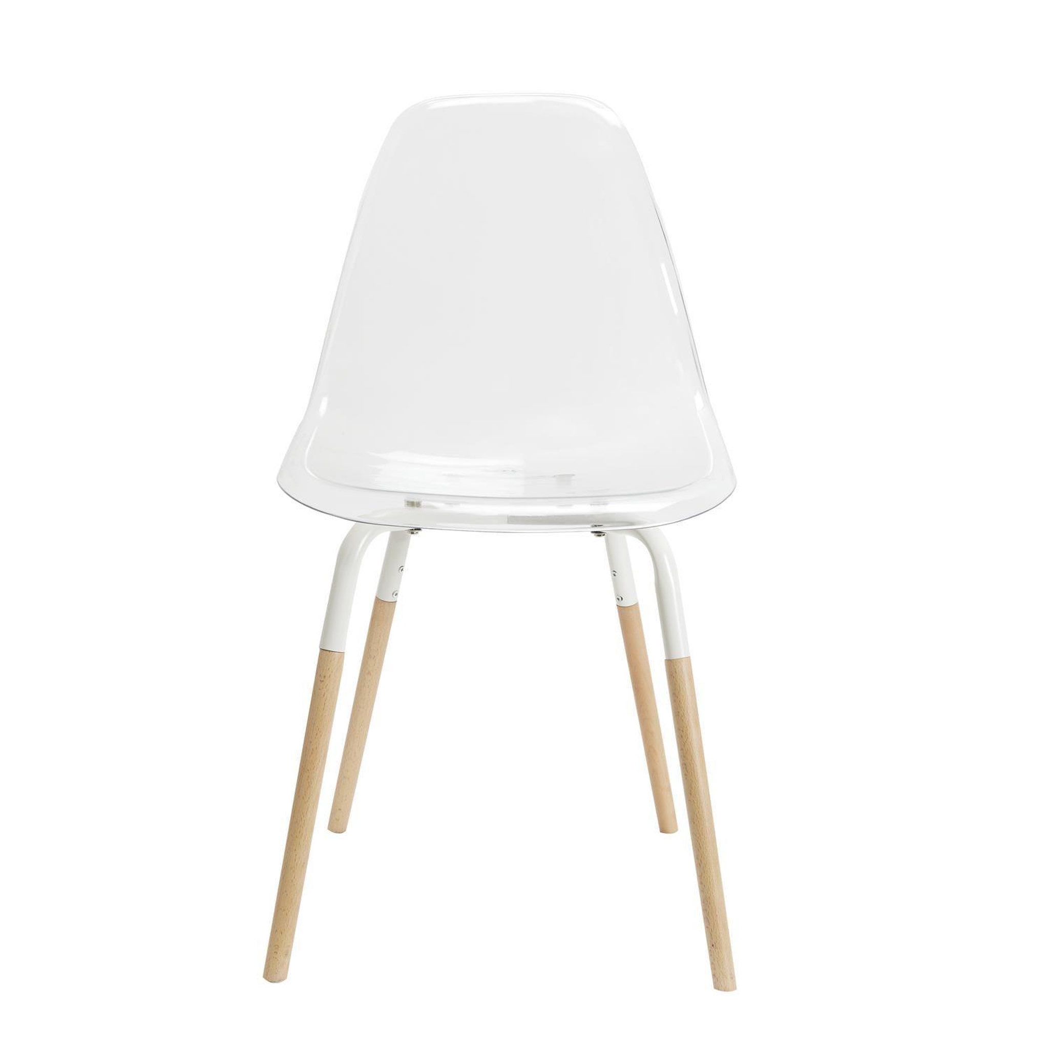 Voir la diapositive 6 : The Home Deco Factory Chaises scandinave phenix en plastique et métal - transparent