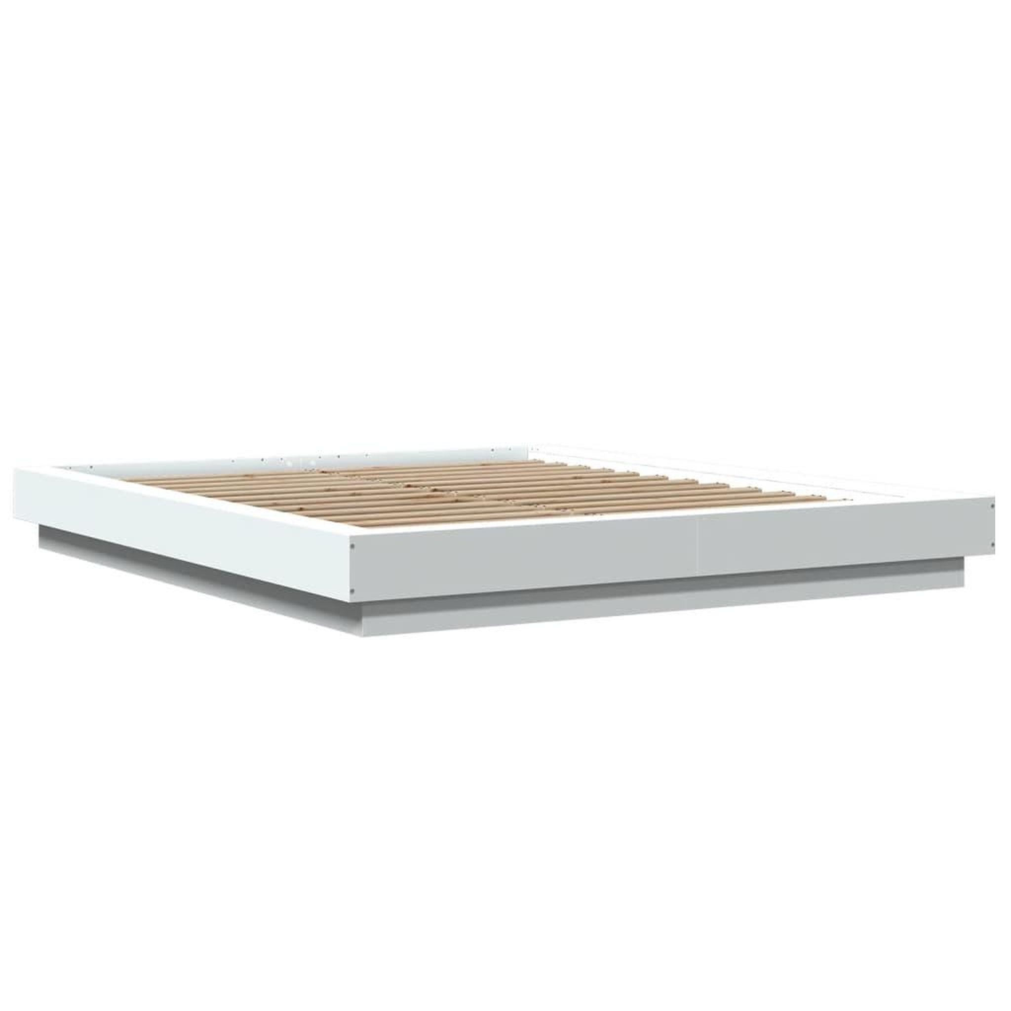 Voir la diapositive 3 : VIDAXL Cadre de lit avec lumieres LED sans matelas blanc 160x200 cm