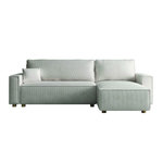 CONCEPT USINE Canapé convertible d'angle réversible 4 places velours côtelé beige COSY