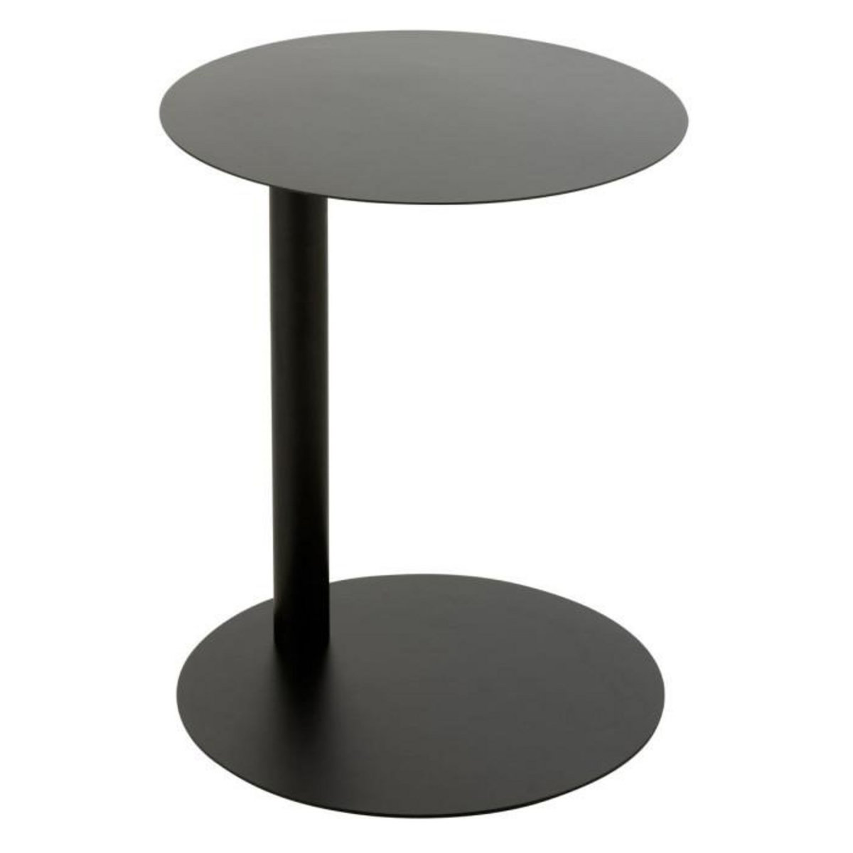 Paris Prix Table d'Appoint Ronde en Métal  Reva  50cm Noir