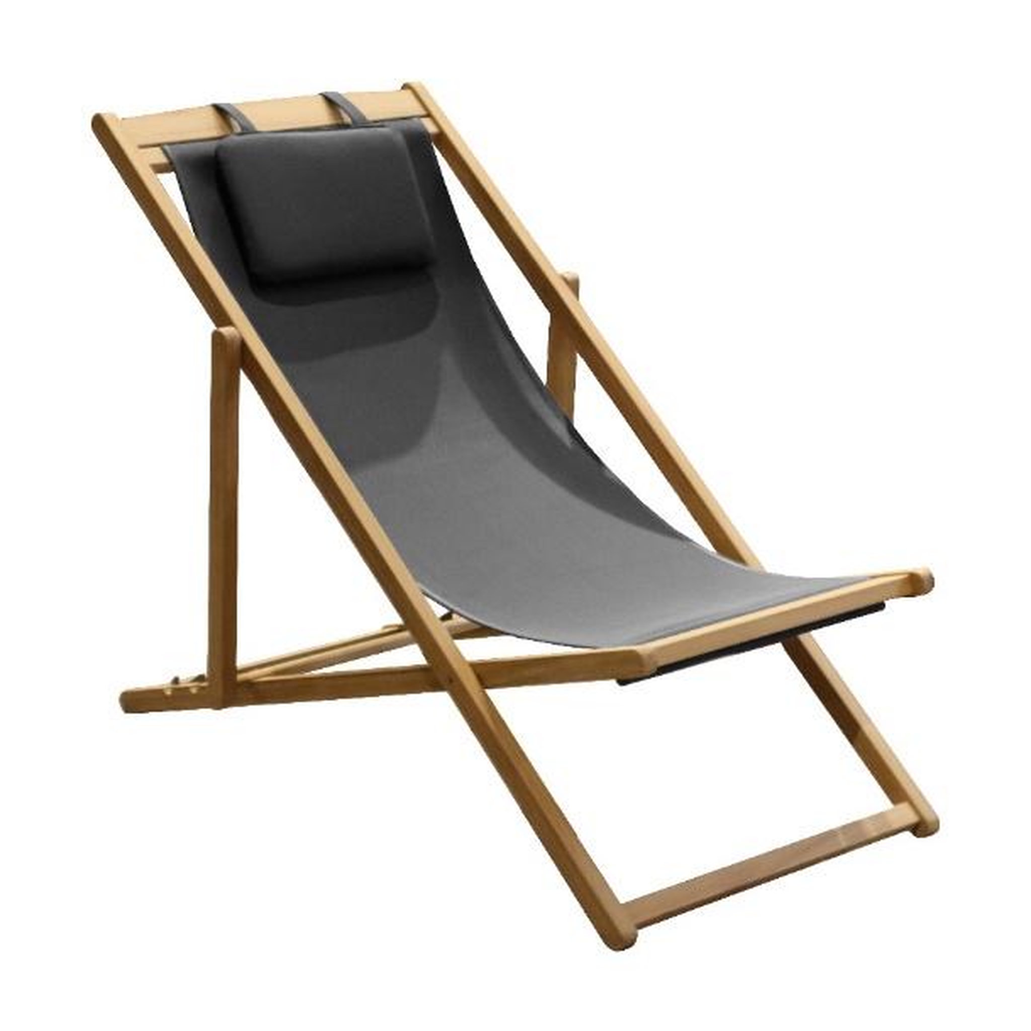 Proloisirs Chilienne Newton en teck FSC/TPEP - 40 x 94 x 59 cm - noir