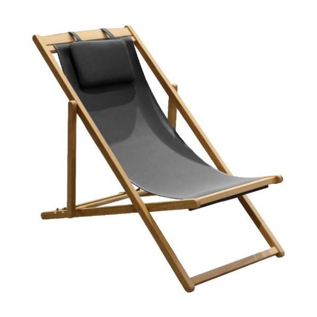 Proloisirs Chilienne Newton en teck FSC/TPEP - 40 x 94 x 59 cm - noir