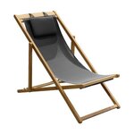 Proloisirs Chilienne Newton en teck FSC/TPEP - 40 x 94 x 59 cm - noir