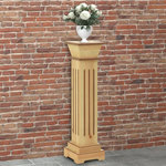 VIDAXL Support pilier carre a plantes Bois clair 17x17x66 cm MDF