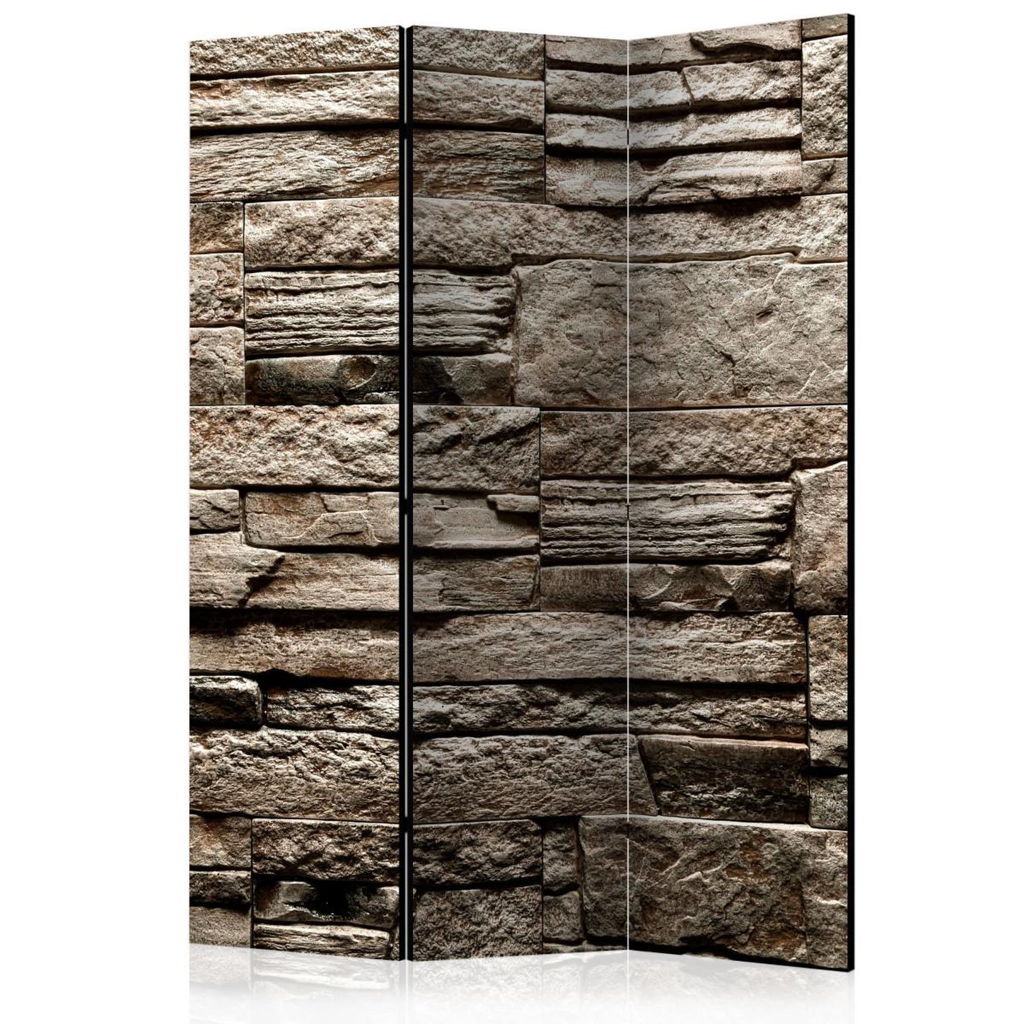 Paris Prix Paravent 3 volets  beautiful brown stone  135x172cm