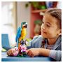 Voir la diapositive 8 : LEGO Creator  31136 - Le perroquet exotique, Jouet de Construction, Figurines Animaux de la Jungle, avec Grenouille et Poisson
