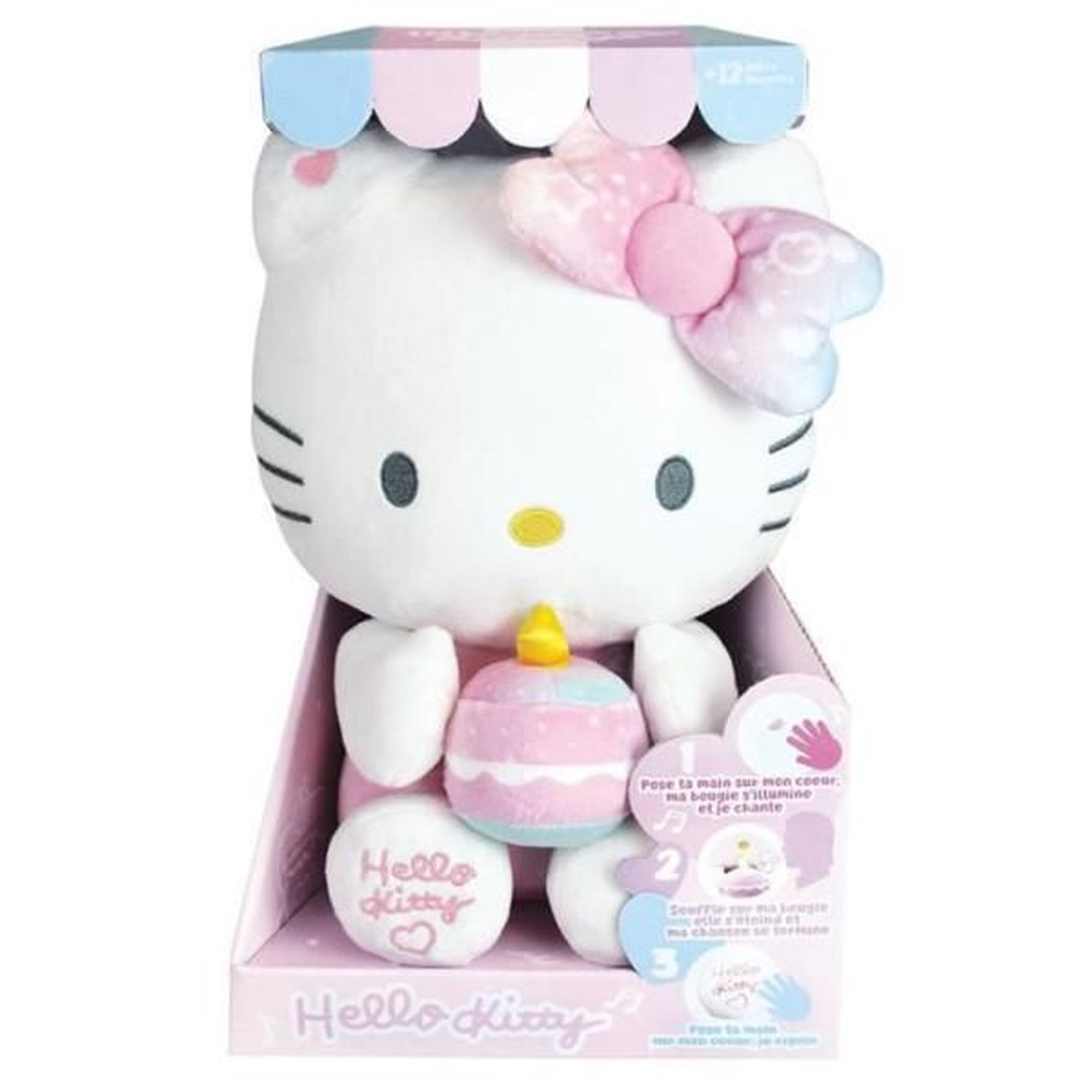 Hello Kitty Peluche Interactive Anniversaire +/ 26 cm JEMINI Musique bougie et rire interactifs. - vue 4