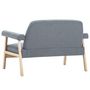 Voir la diapositive 5 : VIDAXL Canape a 2 places Tissu Gris clair