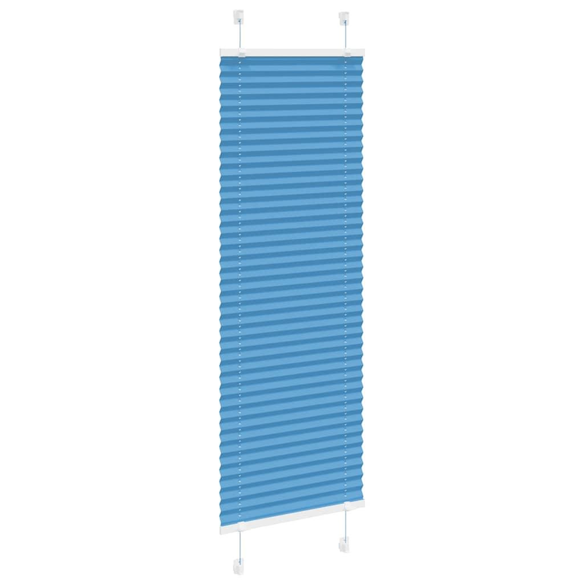 Voir la diapositive 3 : VIDAXL Store plisse bleu 40x100 cm largeur du tissu 39,4 cm polyester