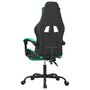 Voir la diapositive 5 : VIDAXL Chaise de jeu pivotante et repose-pied Noir et vert Similicuir