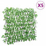 Voir la diapositive 1 : VIDAXL vidaXL Treillis de lierre artificiel extensible 5 pcs vert 180x65 cm