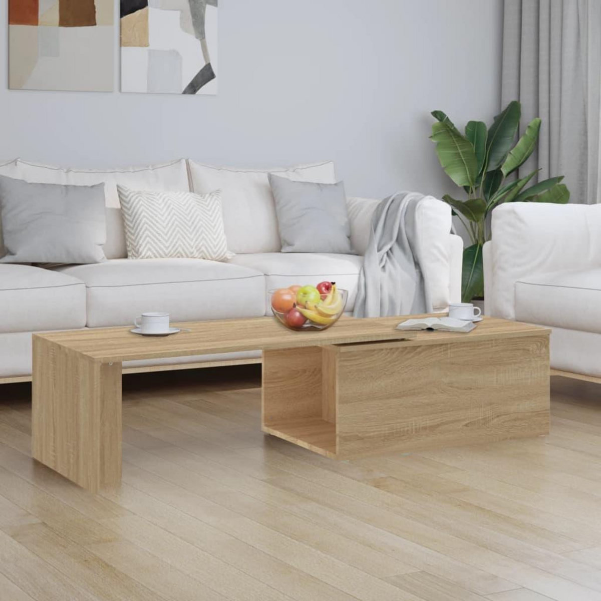 VIDAXL Table basse Chene sonoma 150x50x35 cm Bois d'ingenierie