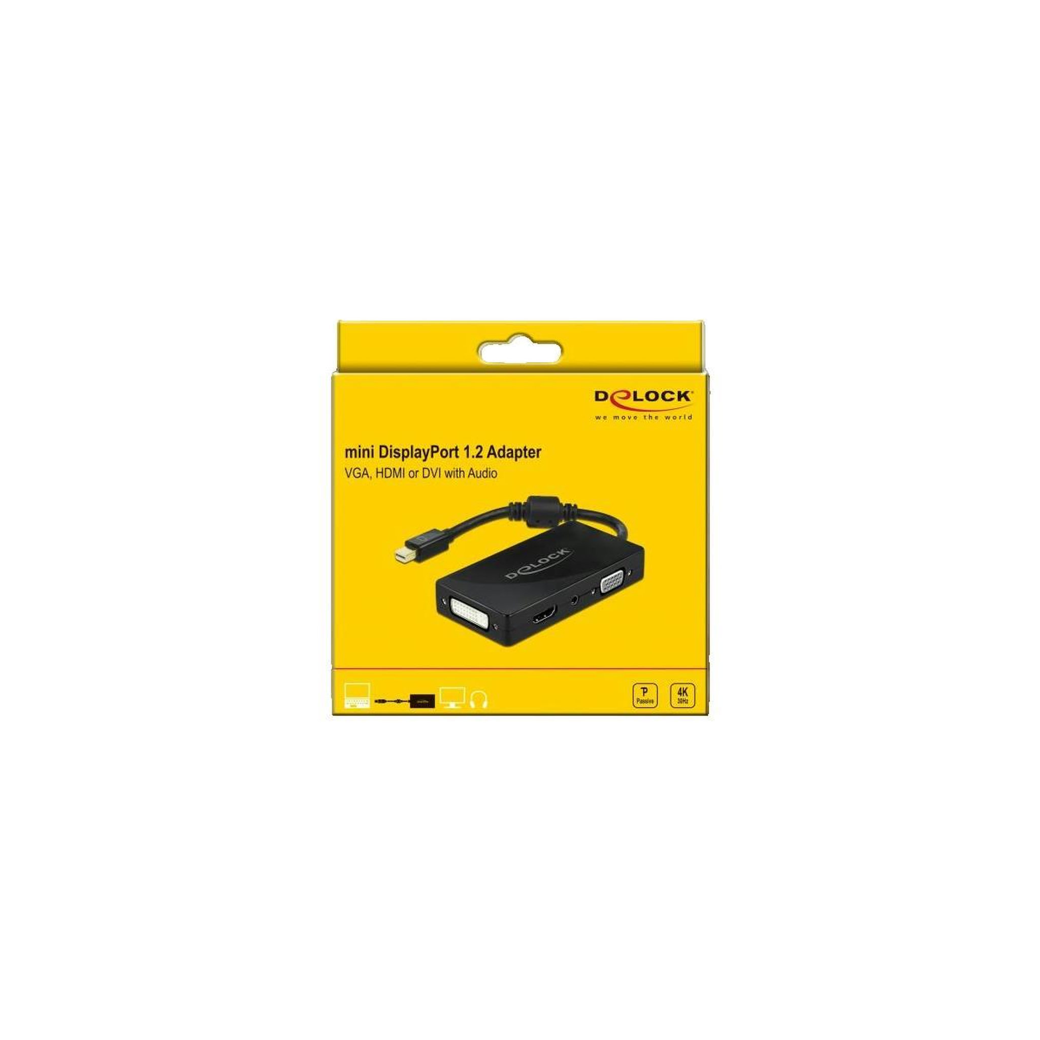 Voir la diapositive 3 : DeLock Adaptateur Mini DisplayPort 1.2 Delock