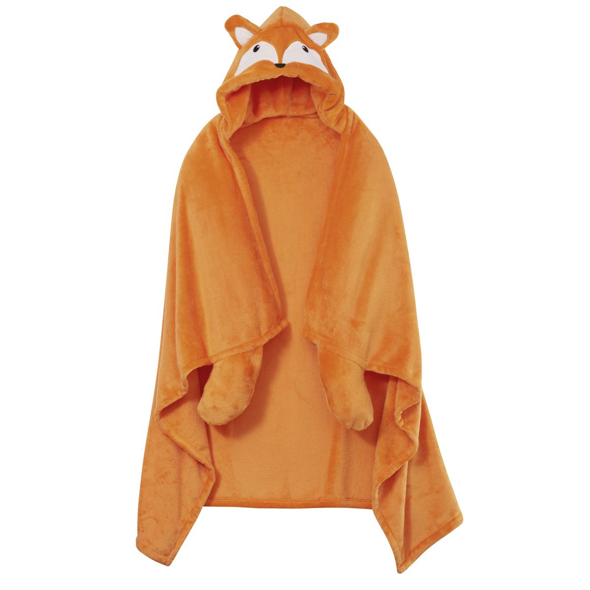 Voir la diapositive 1 : ACTUEL Plaid uni enfant forme cape RENARD