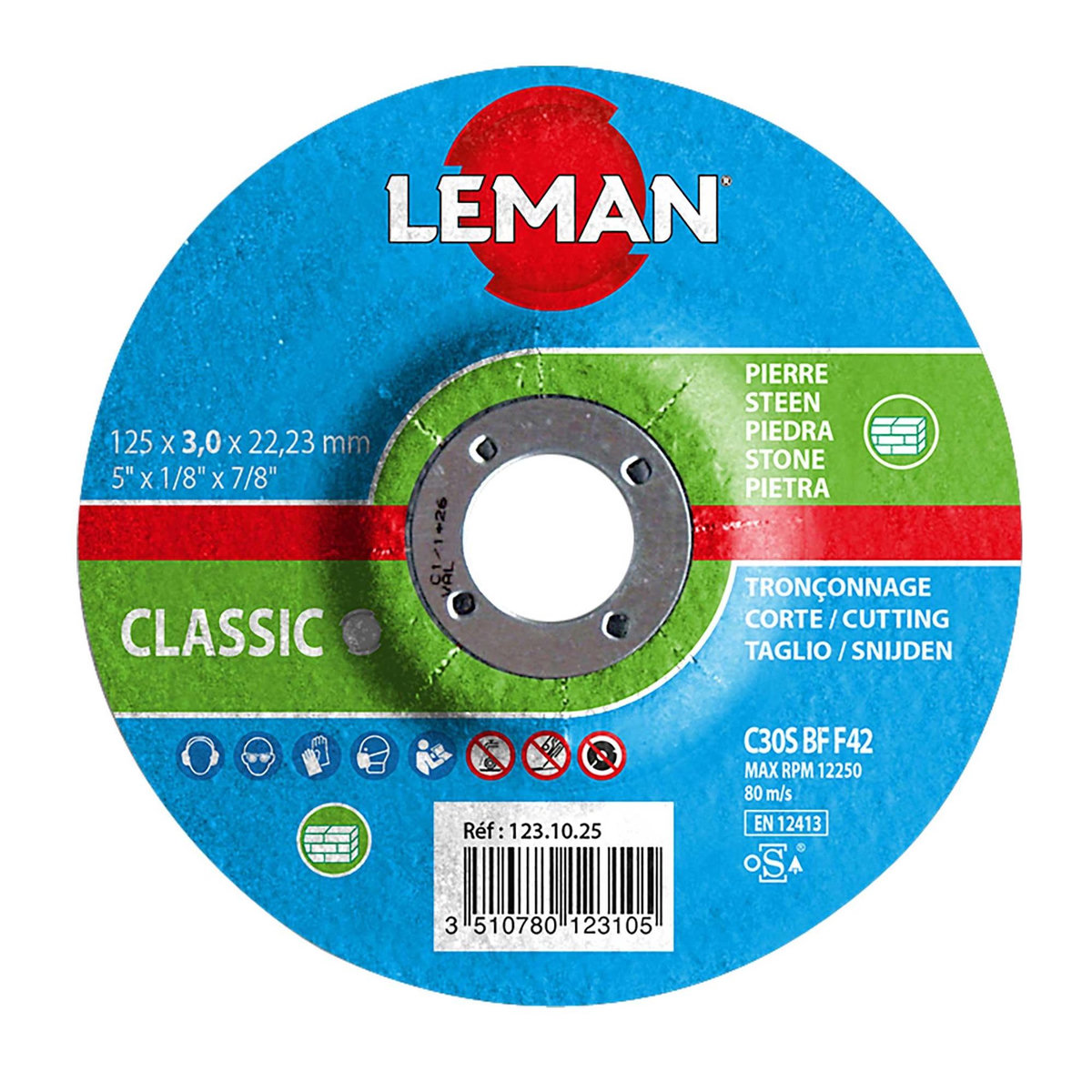 Leman Disque à tronçonner LEMAN CLASSIC 125 mm 125 mm 125 mm