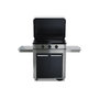 Voir la diapositive 2 : Eno Plancha gaz Combo Enosign 80 Inox et Noir 3 brûleurs sur chariot, 69x40 cm