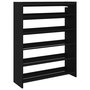 Voir la diapositive 2 : VIDAXL Etagere a chaussures noir 80x25x100 cm bois d'ingenierie