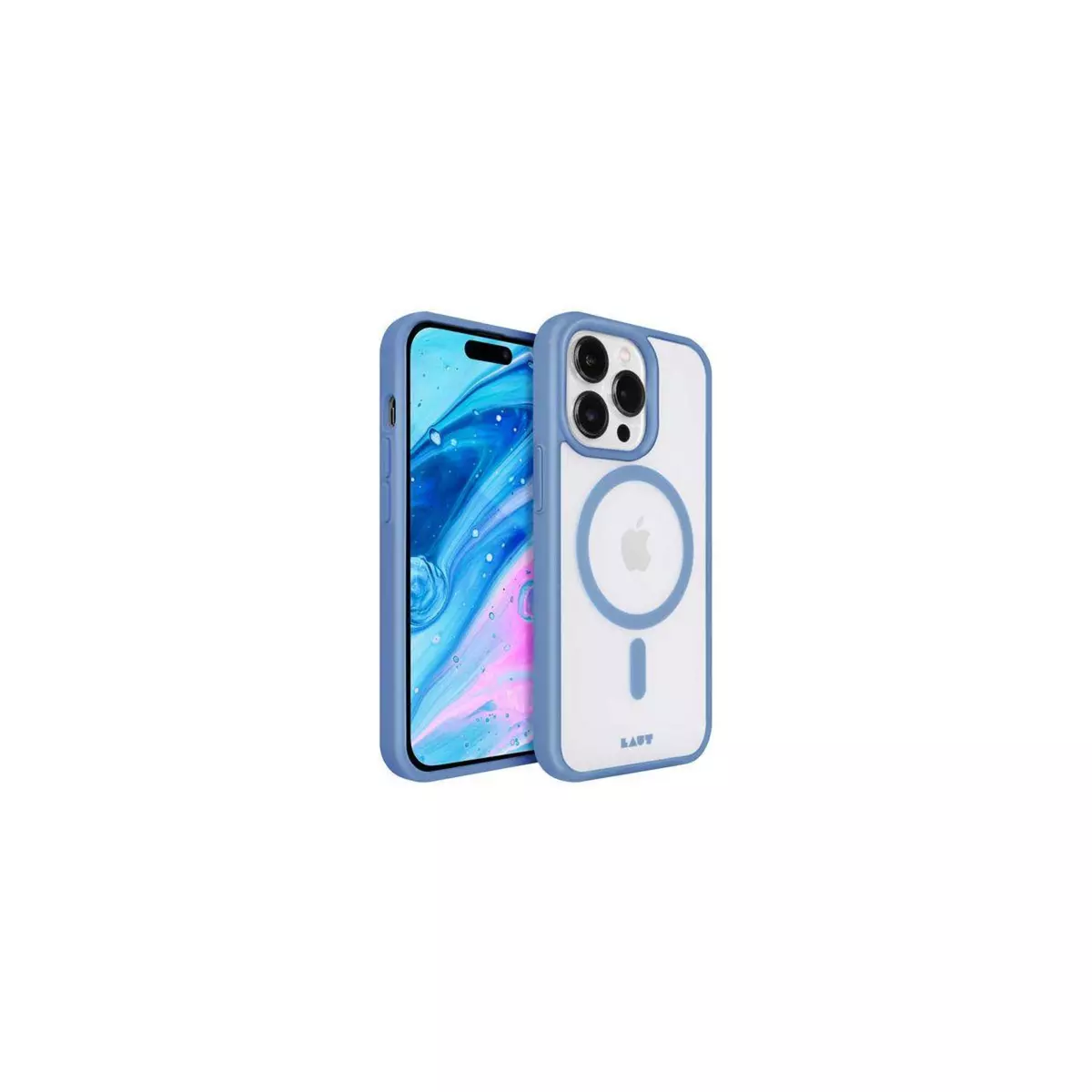 LAUT Coque iPhone 14Plus MagSafe transparent/bleu