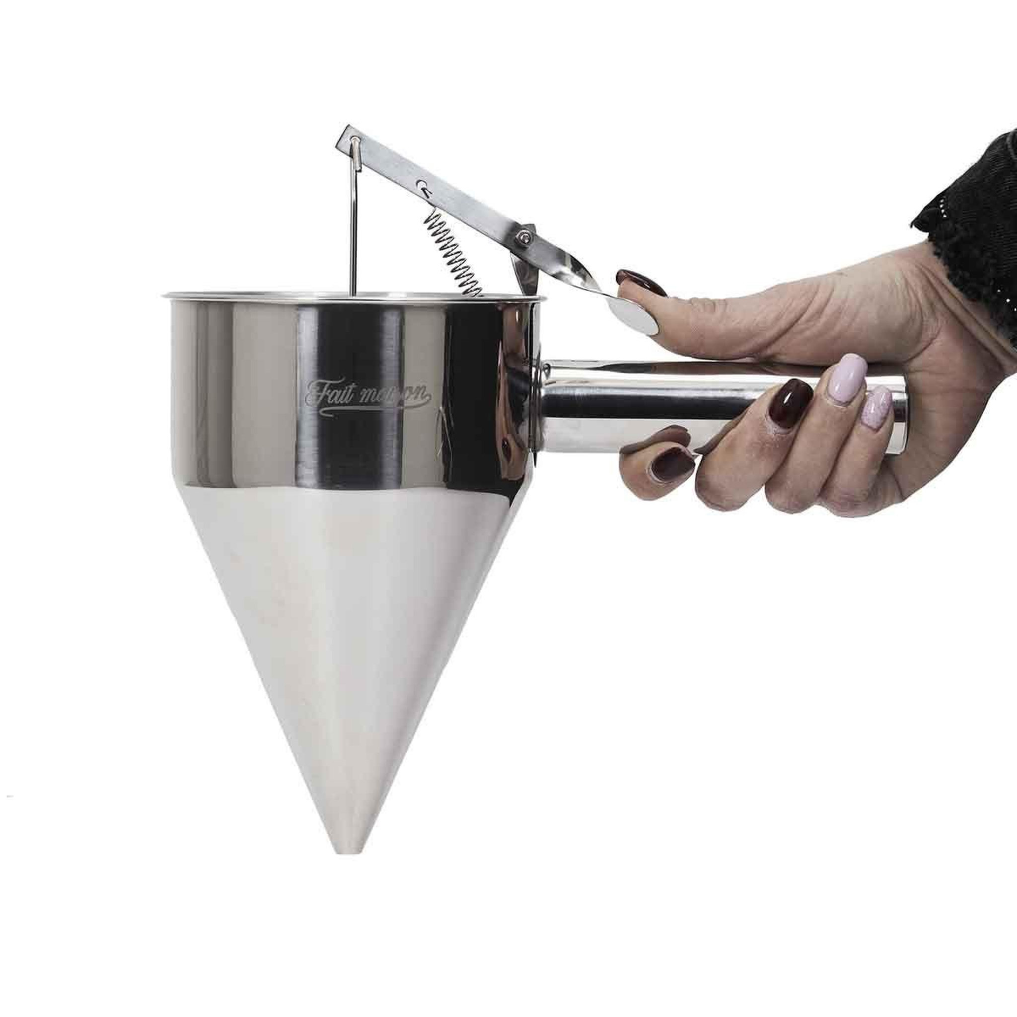 Voir la diapositive 2 : Lily Cook Verseur de pâte à piston  inox  1,2l argent