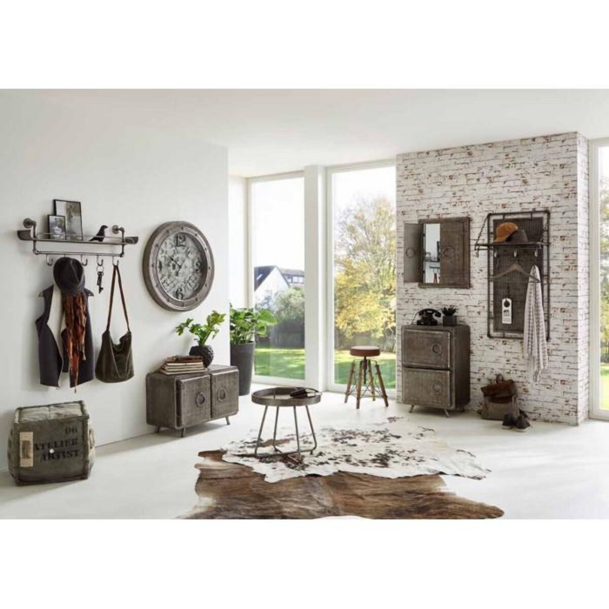 Paris Prix Patère Murale  Vaded  120cm Anthracite