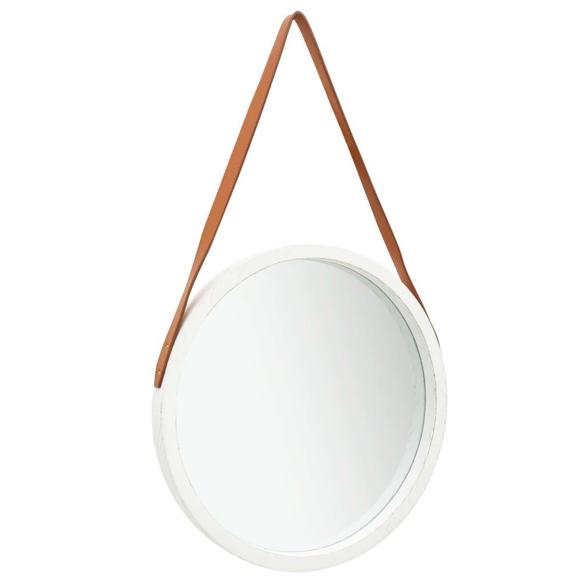 Voir la diapositive 1 : VIDAXL Miroir mural avec sangle 50 cm Blanc