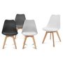 Voir la diapositive 2 : Lot de 4 chaises mix couleurs style scandinave pieds bois massif ODDA