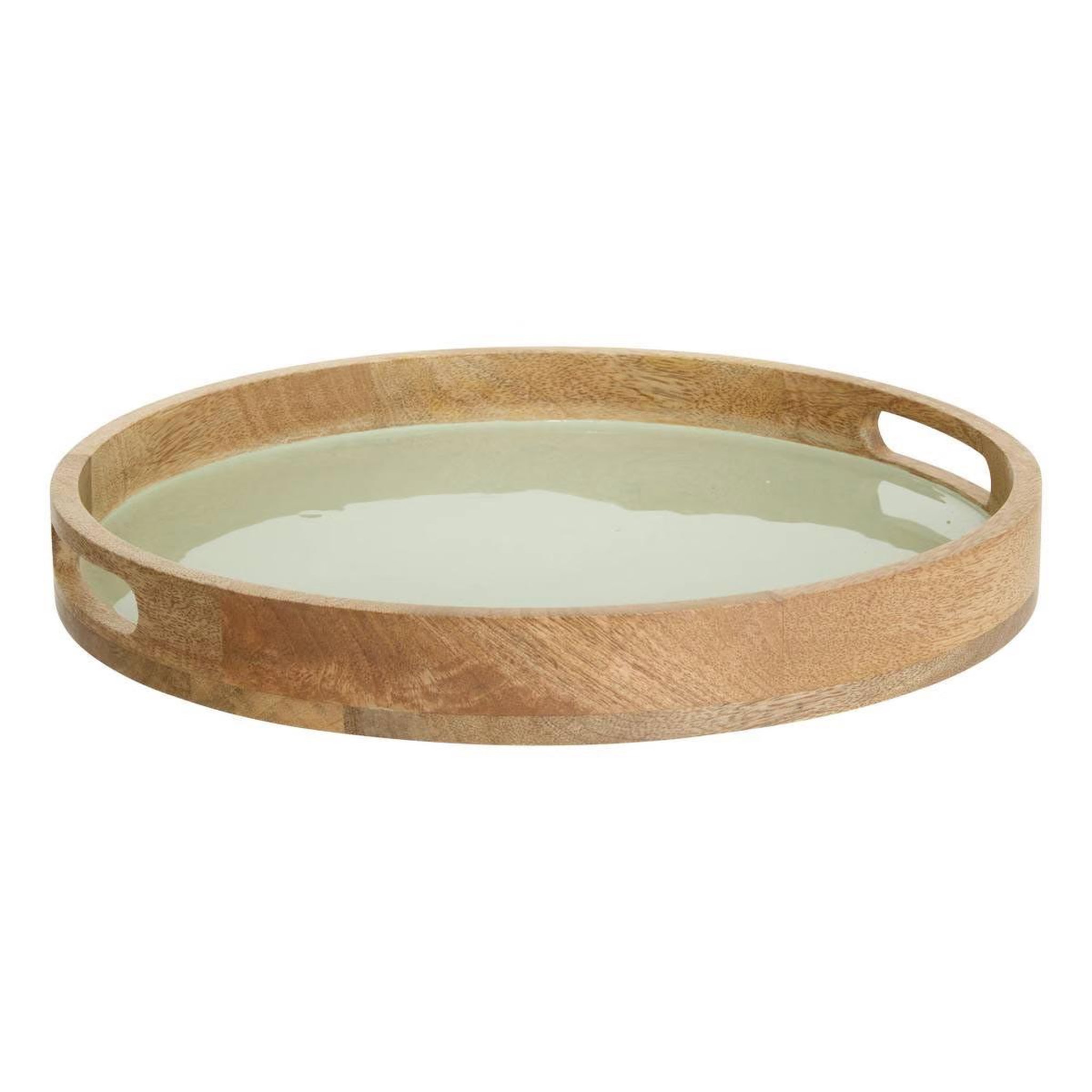 SECRET DE GOURMET Plateau de service en bois  inaya  38cm vert
