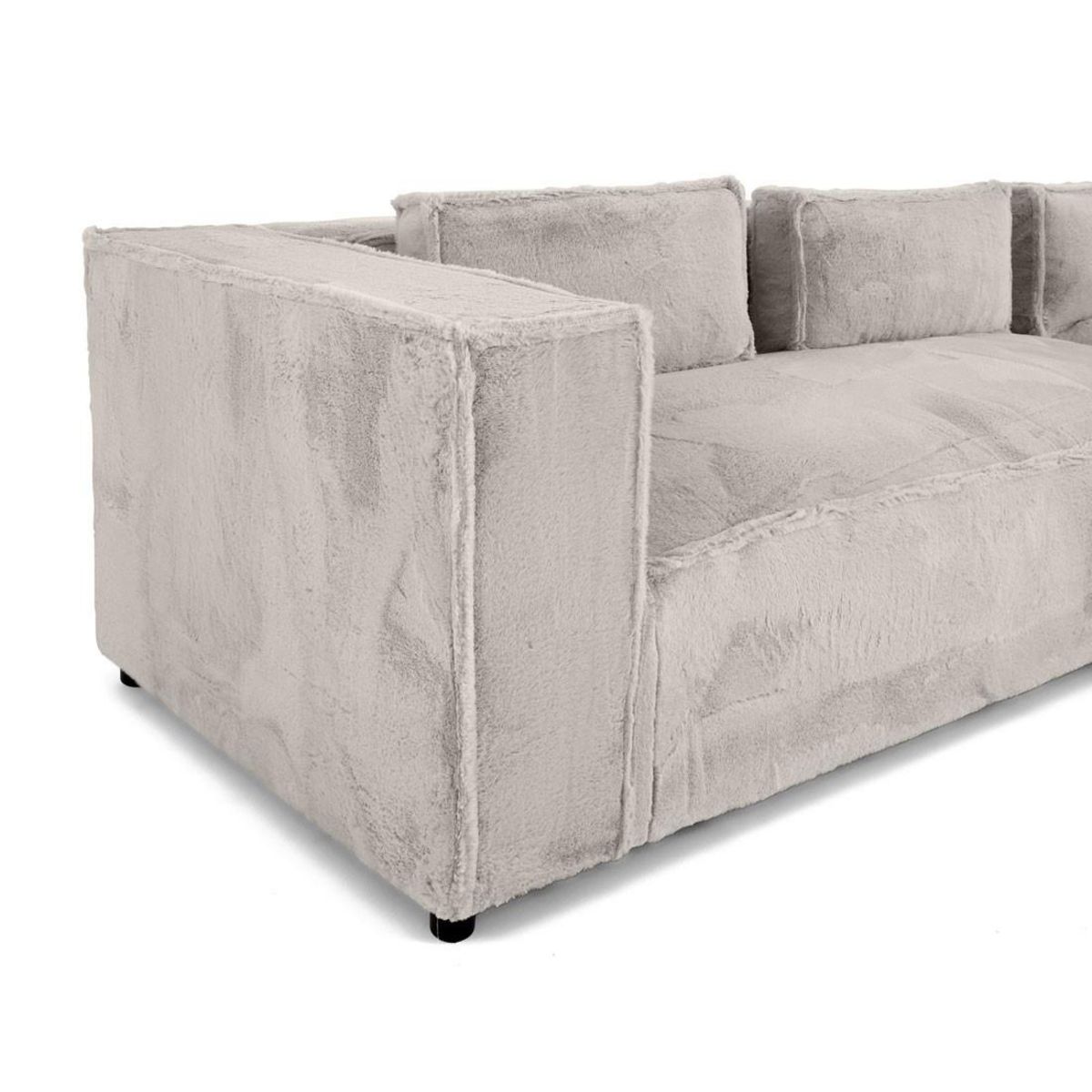 LISA DESIGN Stella - canapé d'angle droit - 4 places - en fausse fourrure