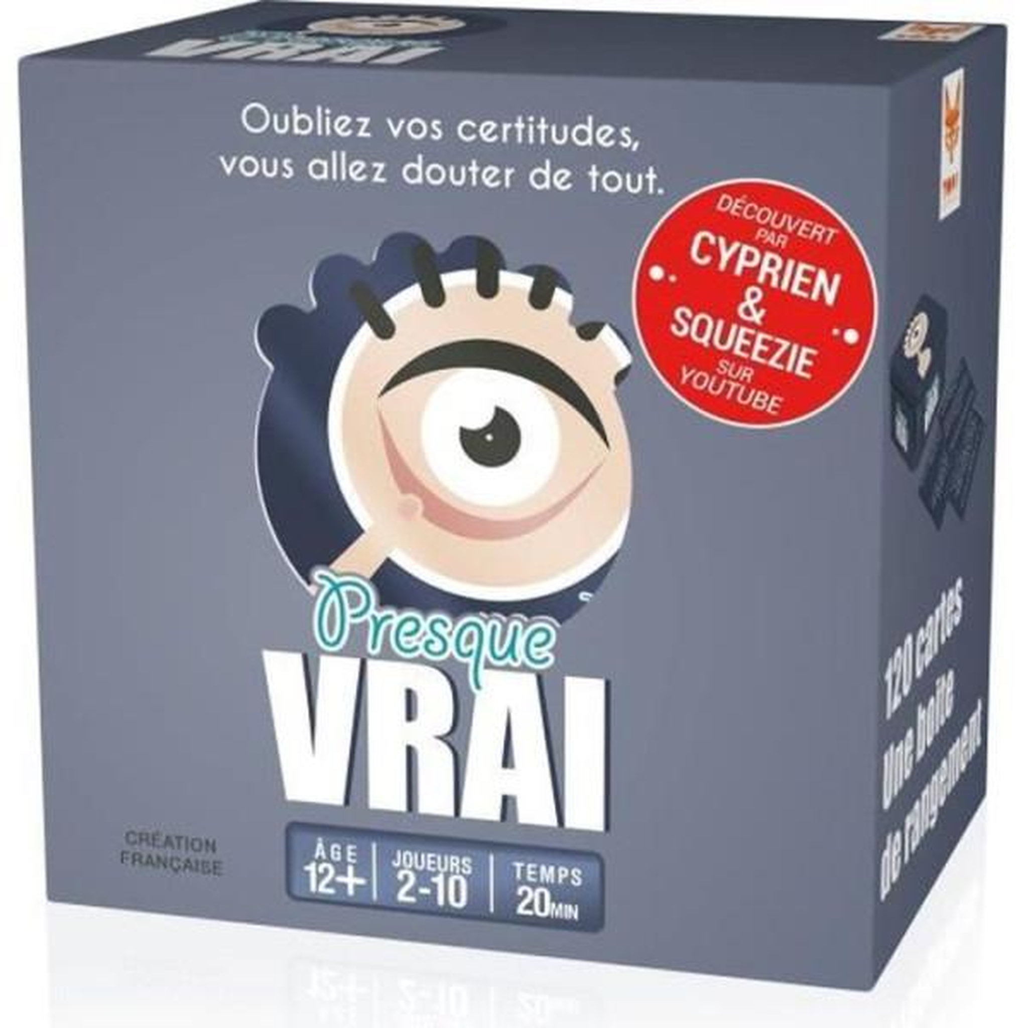 TOPI GAMES Jeu d'ambiance presque vrai - topi games - 90 cartes - 2 a 10 joueurs - 20 min - a partir de 12 ans