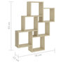 Voir la diapositive 6 : VIDAXL Etagere murale cube Chene sonoma 78x15x93 cm Bois d'ingenierie