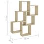 Voir la diapositive 6 : VIDAXL Etagere murale cube Chene sonoma 78x15x93 cm Bois d'ingenierie