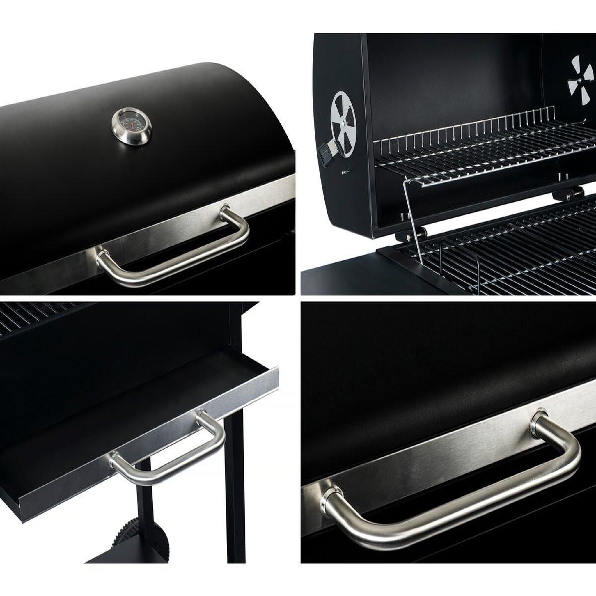 Voir la diapositive 4 : Habitat et Jardin Barbecue charbon de bois  bizon  - 119 x 50 x 101 cm - noir