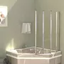 VIDAXL Enclos de bain 120x140 cm Verre trempe Transparent