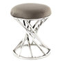 Voir la diapositive 1 : Paris Prix Tabouret Design  Wesley  49cm Gris & Argent