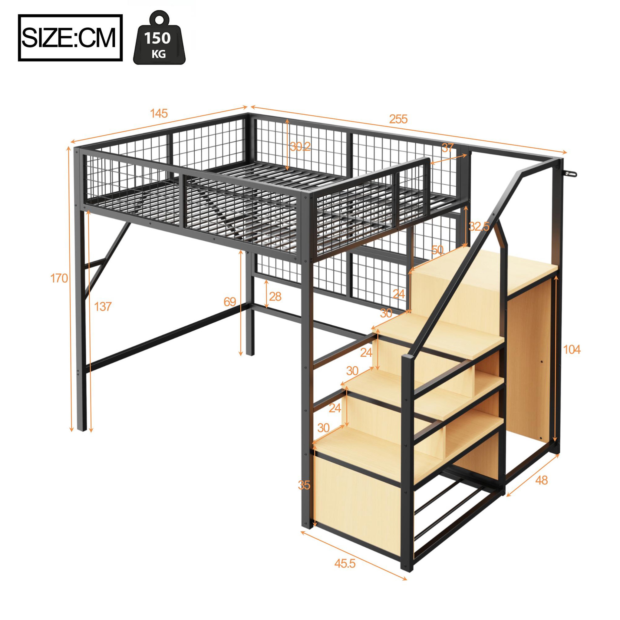 Voir la diapositive 3 : MERAX Lit mezzanine