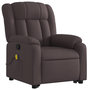 Voir la diapositive 4 : VIDAXL Fauteuil inclinable de massage Marron fonce Tissu