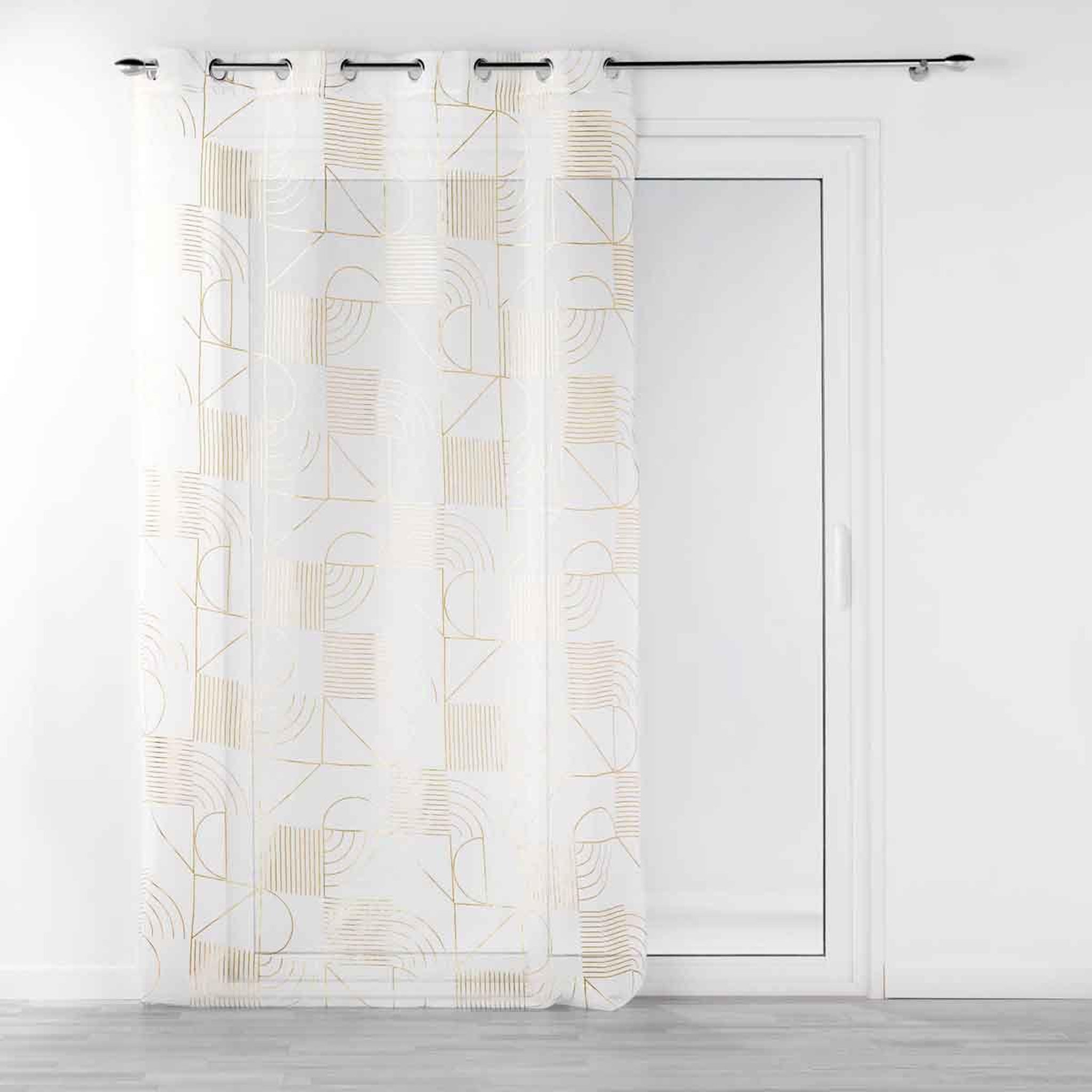 Douceur d'Intérieur Rideau voilage à œillets  lineor  140x240cm blanc