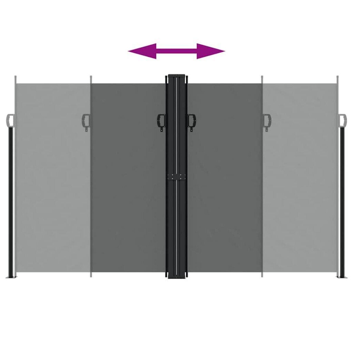 VIDAXL Auvent lateral retractable anthracite 200x600 cm