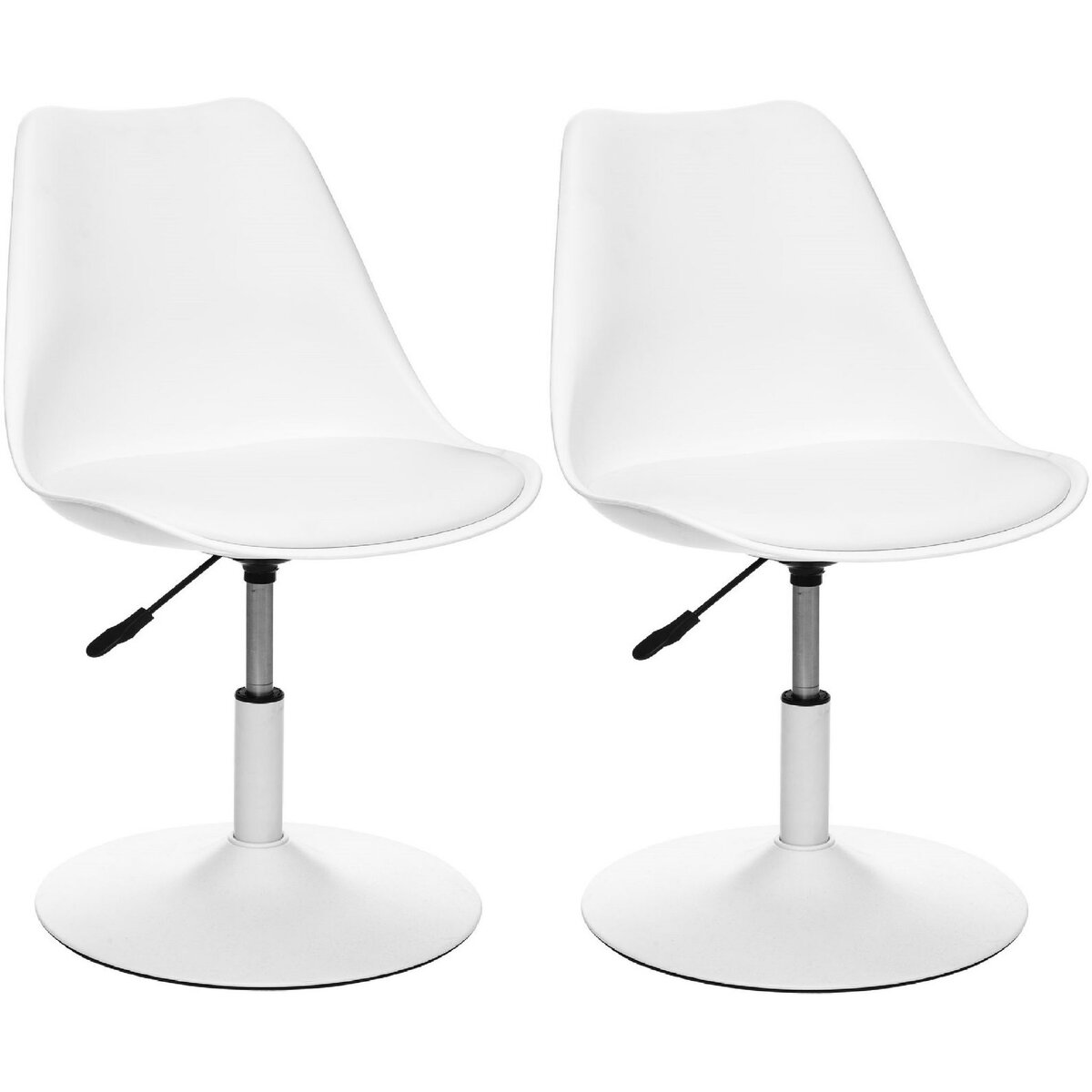 ATMOSPHERA Lot de 2 chaises pivotantes pied métal FLO