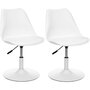 Voir la diapositive 1 : ATMOSPHERA Lot de 2 chaises pivotantes pied métal FLO