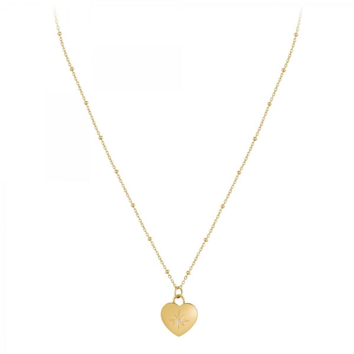 SC BOHEME Collier coeur par SC Bohème orné d'un véritable diamant blanc