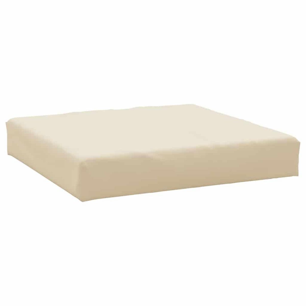 VIDAXL Coussins de palette lot de 2 beige tissu oxford