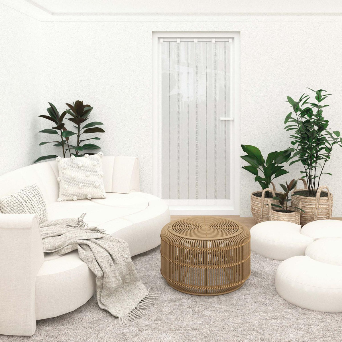 SOLEIL D'OCRE Voilage porte fenêtre CHARLOTTE, par Soleil d'Ocre