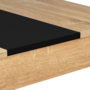 Voir la diapositive 3 : ID MARKET Ensemble table à manger et 2 bancs ROZY 4 personnes façon hêtre et noir 110 cm