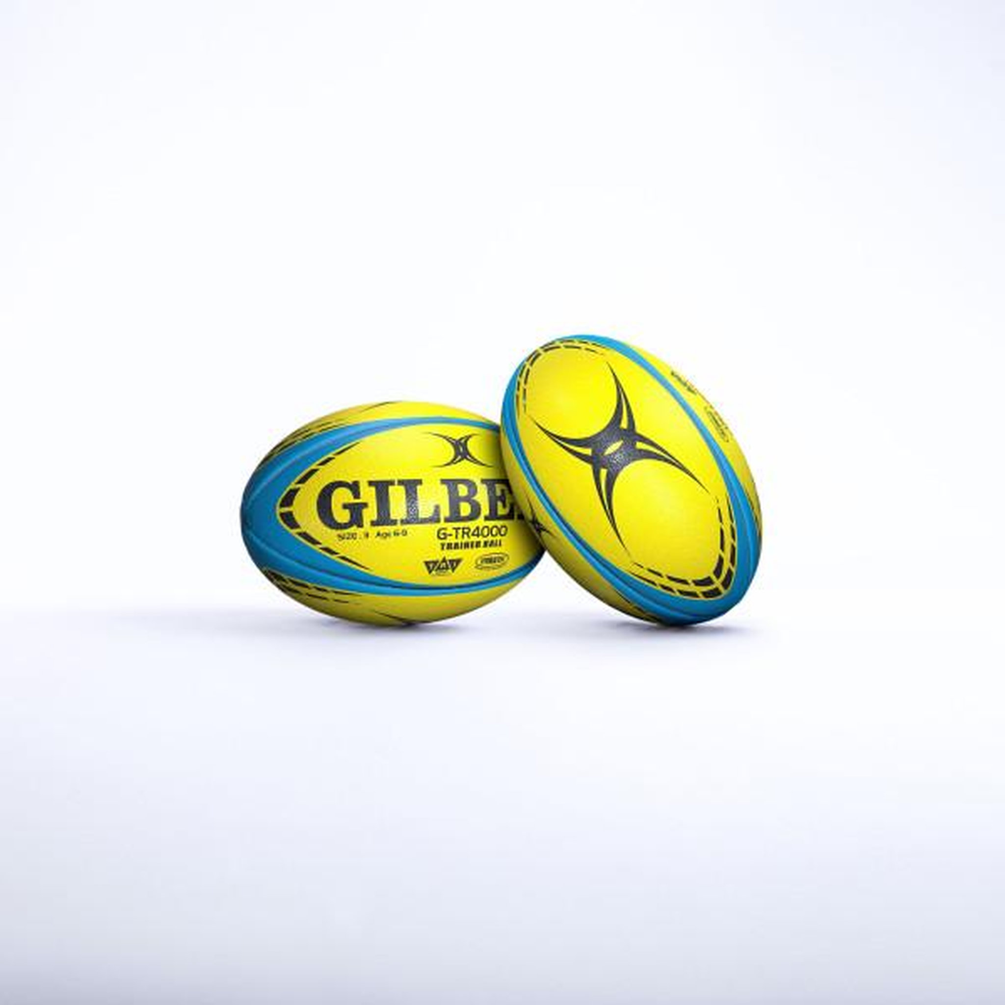 Voir la diapositive 2 : GILBERT Ballon de rugby d'entrainement - gtr4000 - fluo - gilbert - taille 3