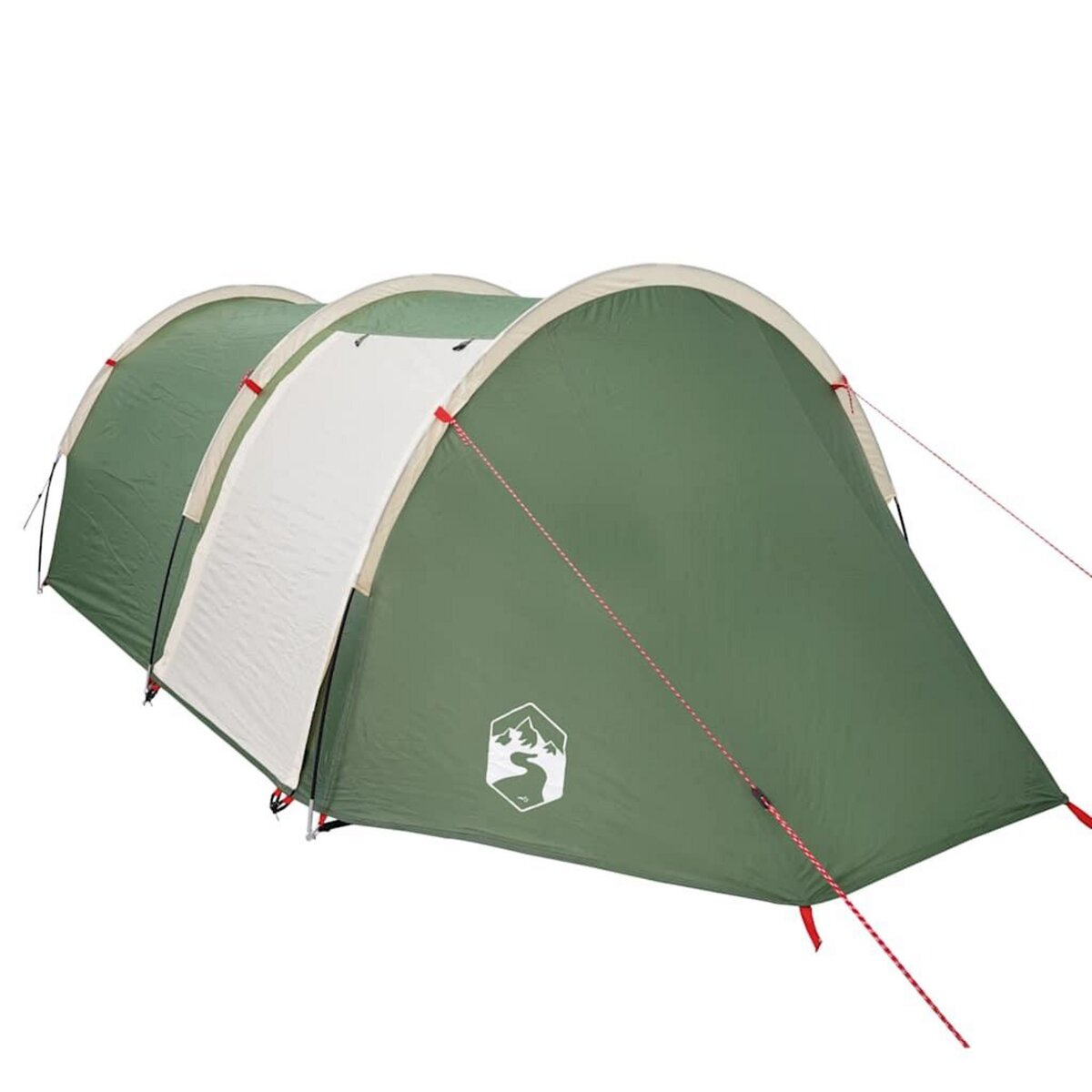 VIDAXL Tente de camping tunnel 4 personnes vert impermeable