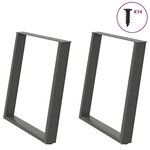 VIDAXL Pieds de table a manger forme de U 2 pcs 70x(72-73) cm acier